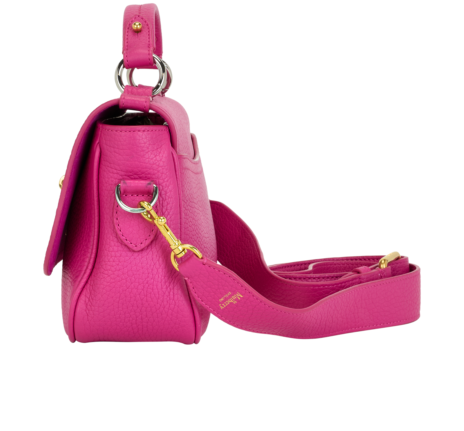 Small Bryn Satchel, &pound;310, Handbags, Pink, Leather, Bottom view